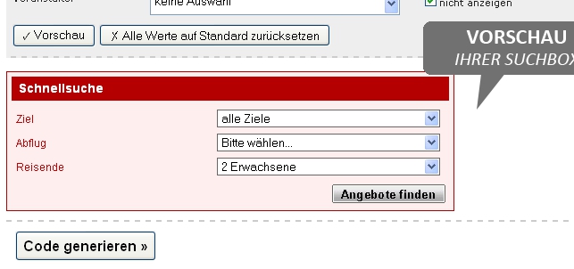 Suchbox generieren Quelltext