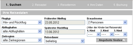 Traffics T5 Buchungsmaschine Flug